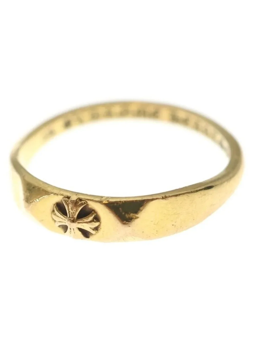 Chrome Hearts 22k Bubblgm Pyramid Pls Bubble Gum Plus Ring Gold